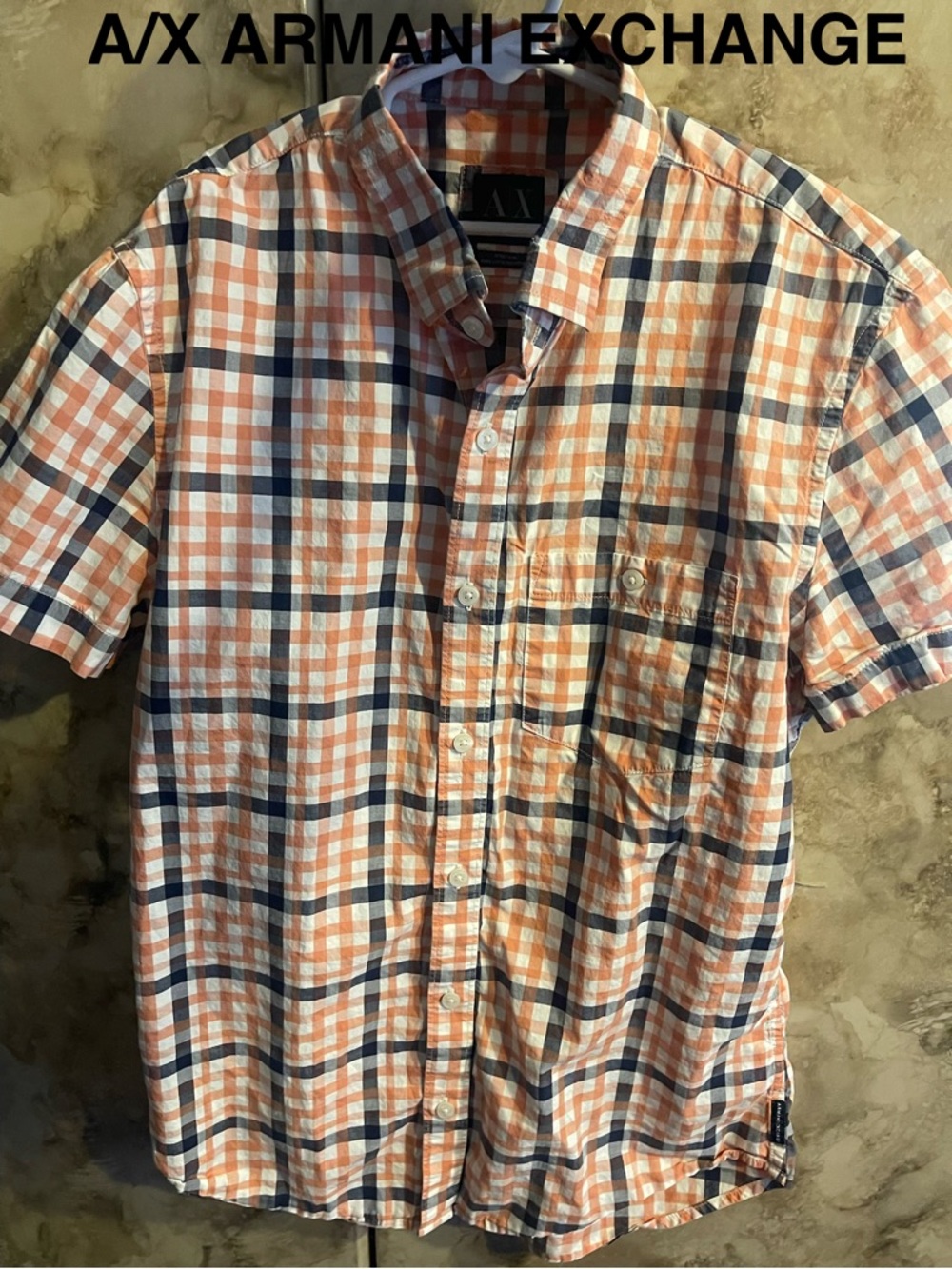 A/X ARMANI EXCHANGE Shirt Small Orange
